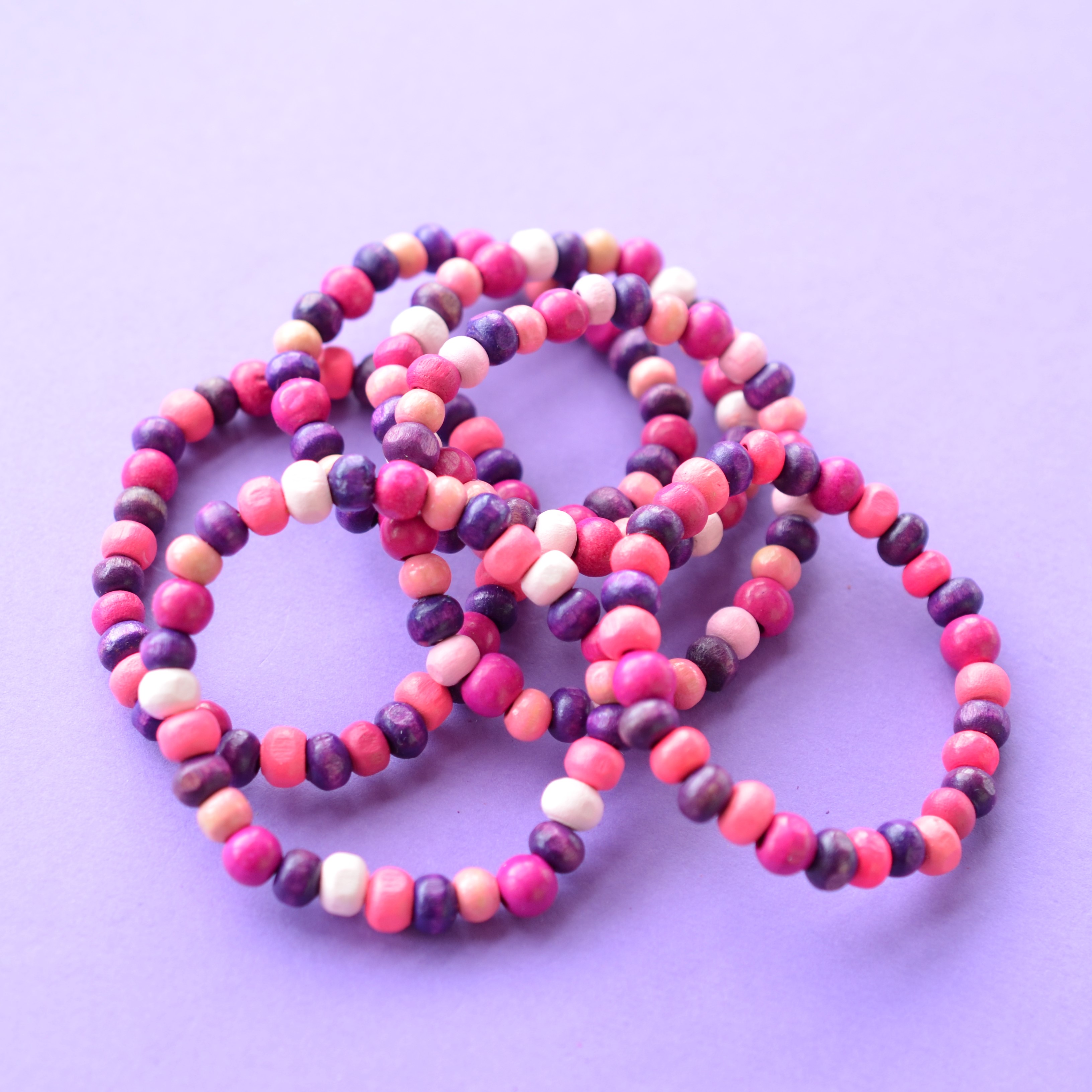 Book Colourful Child's Wooden Bead Charm Bracelet Reading