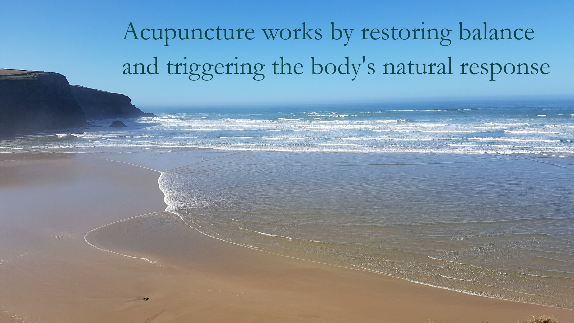 Acupuncture works by restoring balance and triggering the body's natural response.