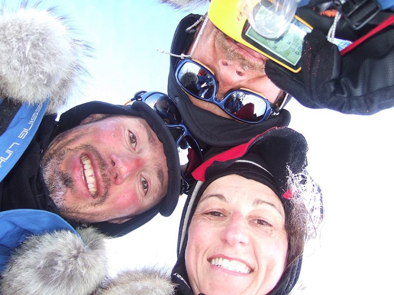 TEAM SHEPPARD & The Cheese Rollers group photo, GPS showing 0.00!! The Mag Pole…