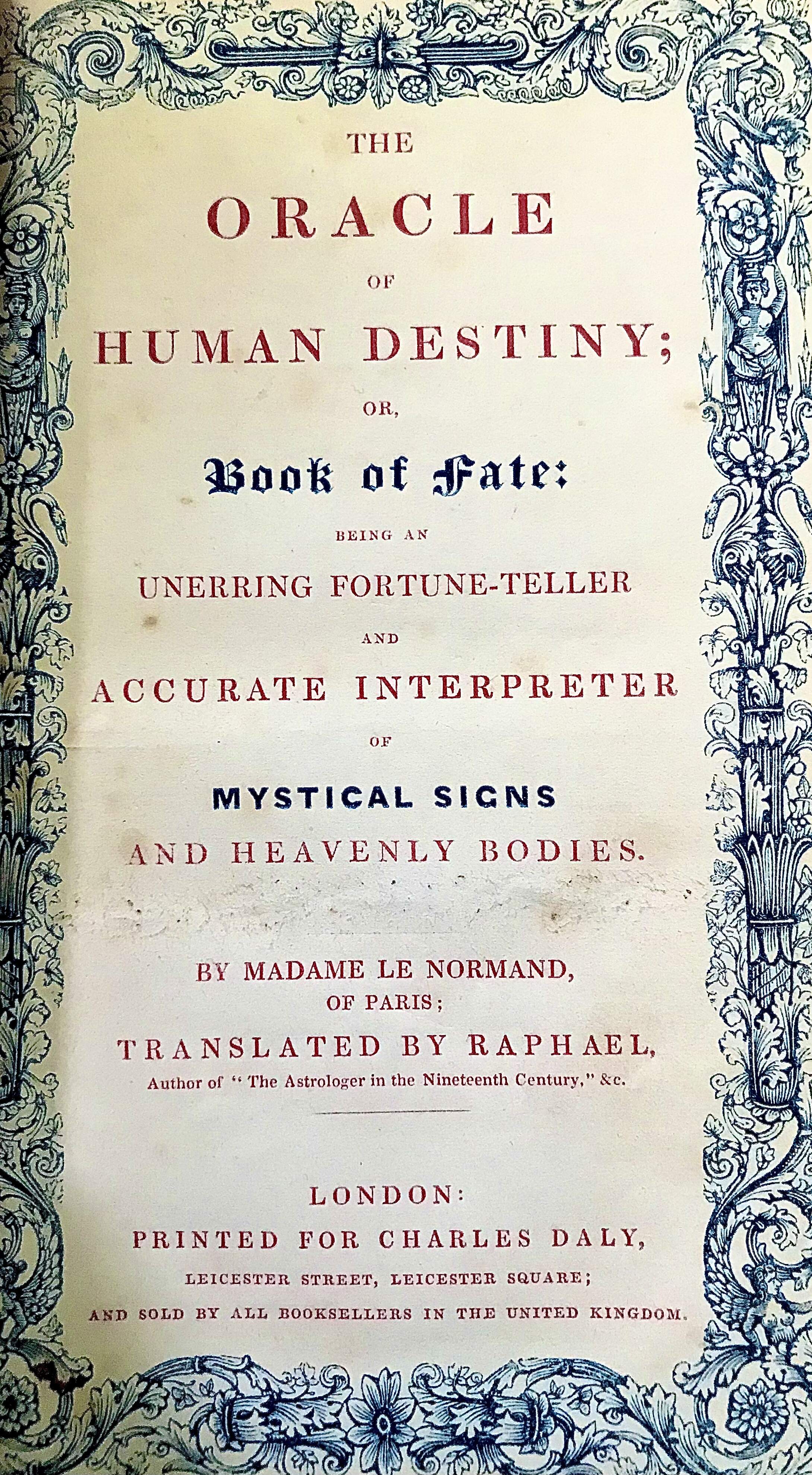 Madame Le Normand's Oracle of Human Destiny