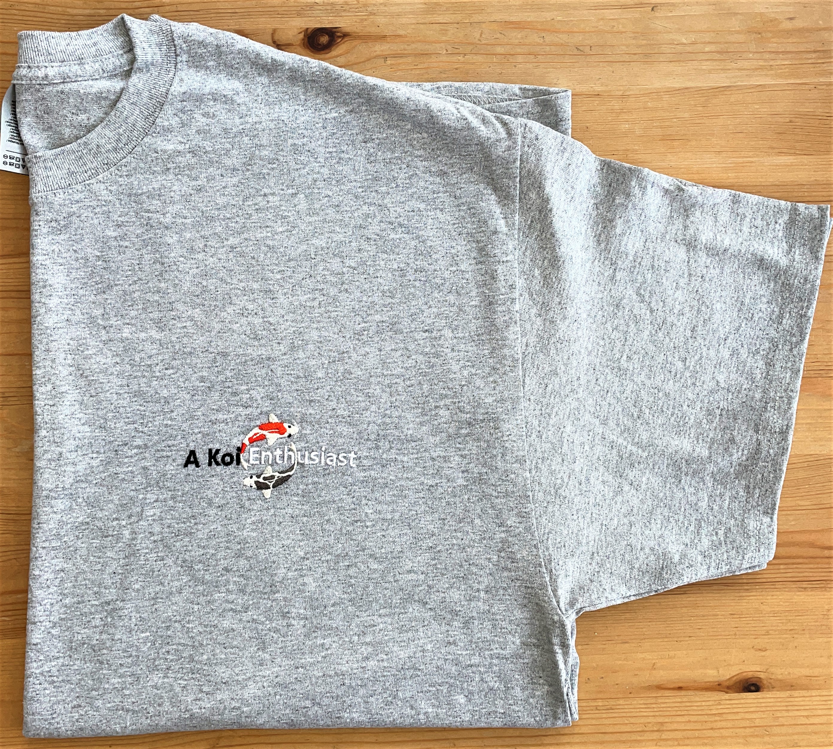 "Sport Grey" A Koi Enthusiast Embroidered Gildan Ultra cotton™ Adult T-shirt