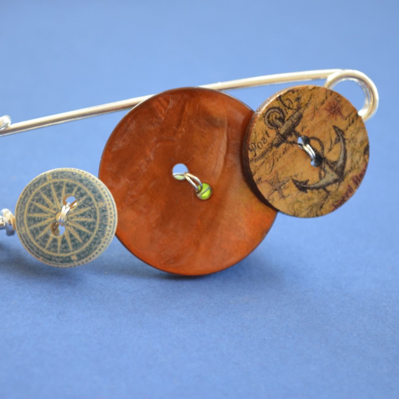 Nautical Anchor Large Kilt Pin Brooch