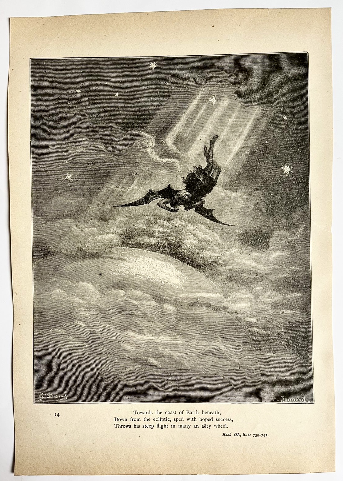 Gustave Doré Paradise Lost Engraving