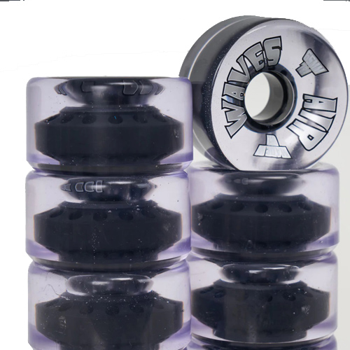 Air Waves Roller Skate Wheels Clear Clear Pack of 4 and 8