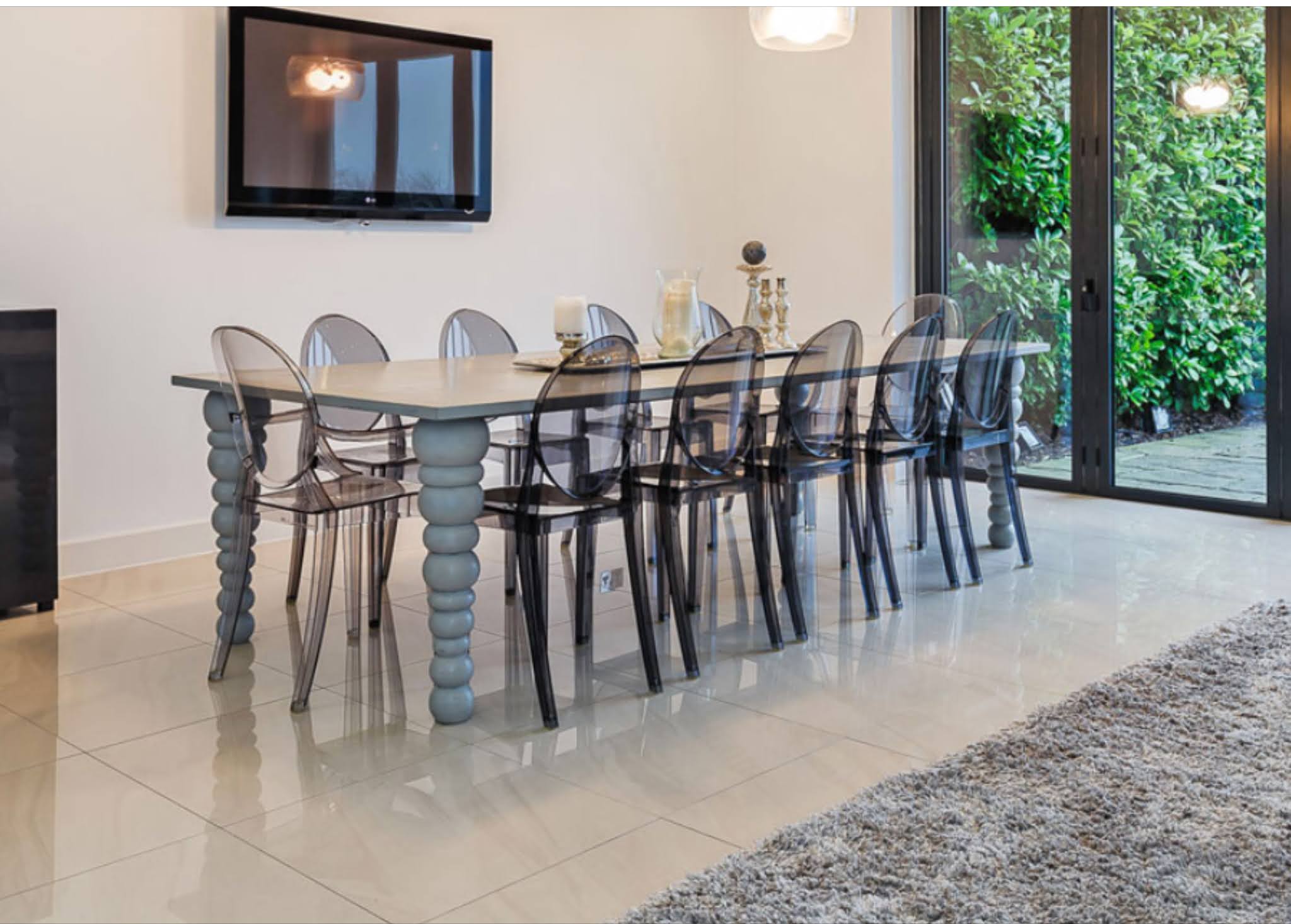 Dining table client led design fir the Grand Design Newport Foley house 2008: