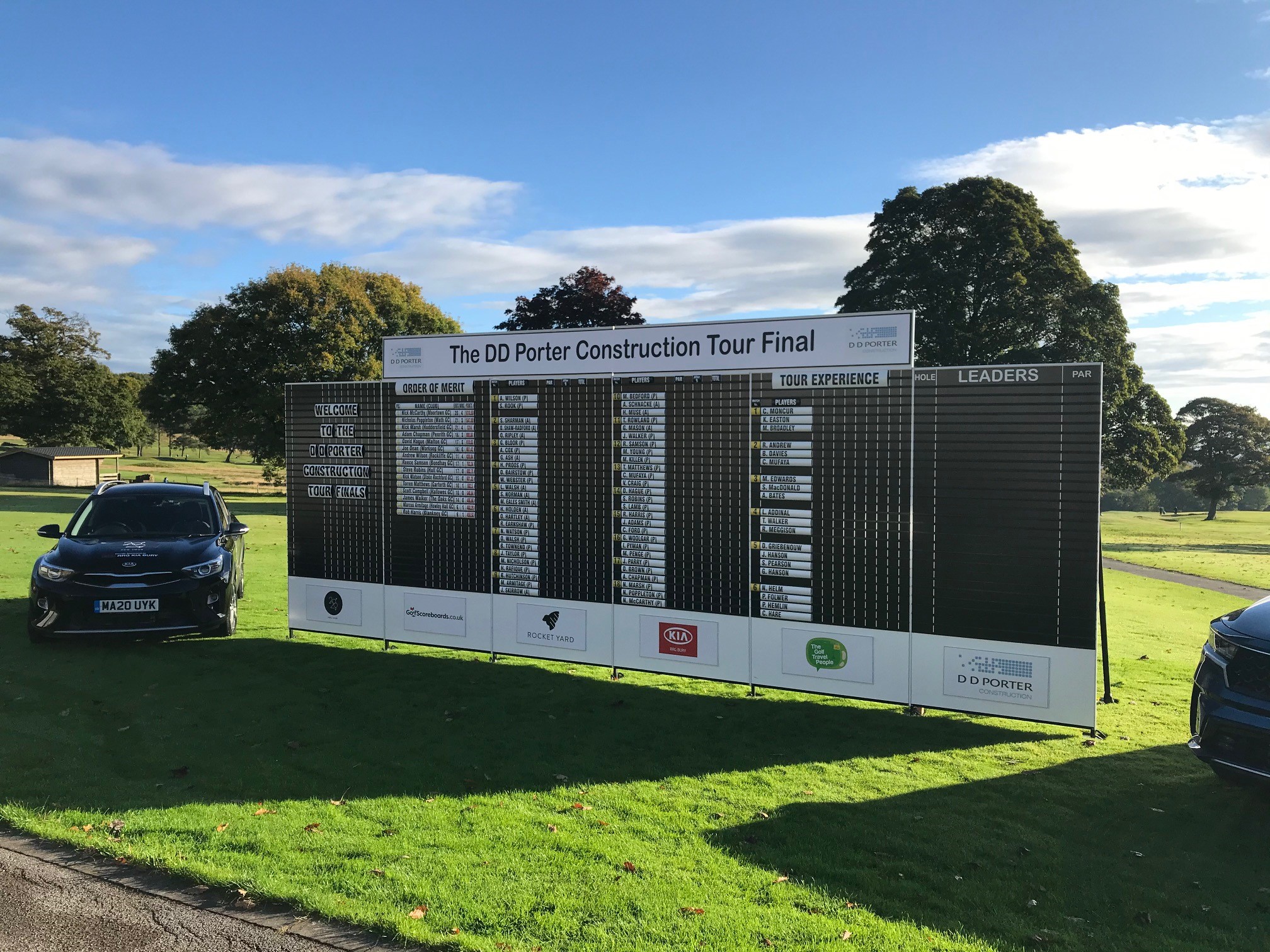 Golf, corporate, events, bespoke, special, days, charity, scoreboards, leaderboards, signage, on-course, tournament, hire