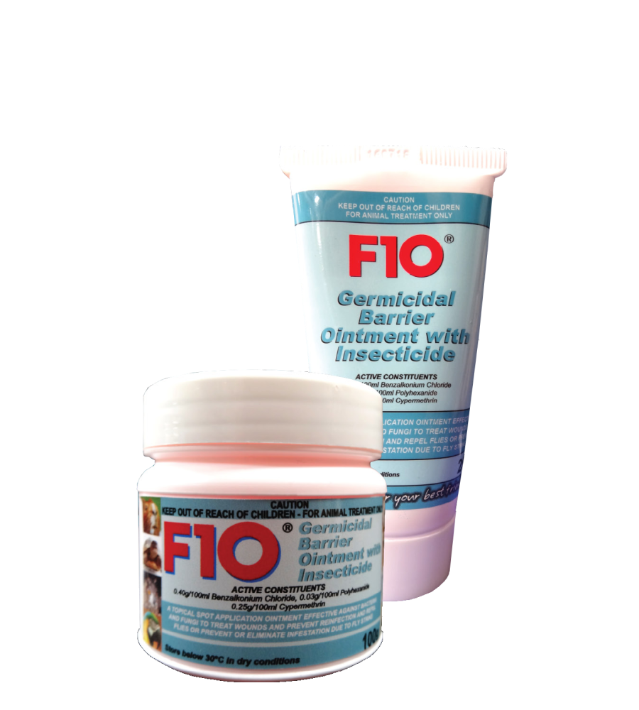 Tubs of F10 Germicidal Barrier Ointment with Insecticide