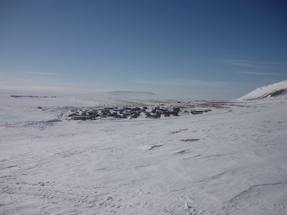 Beautiful shot of Resolute Bay Town from a distance!