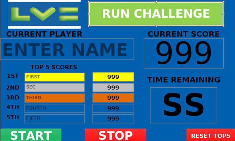 Leader board for interactive football games