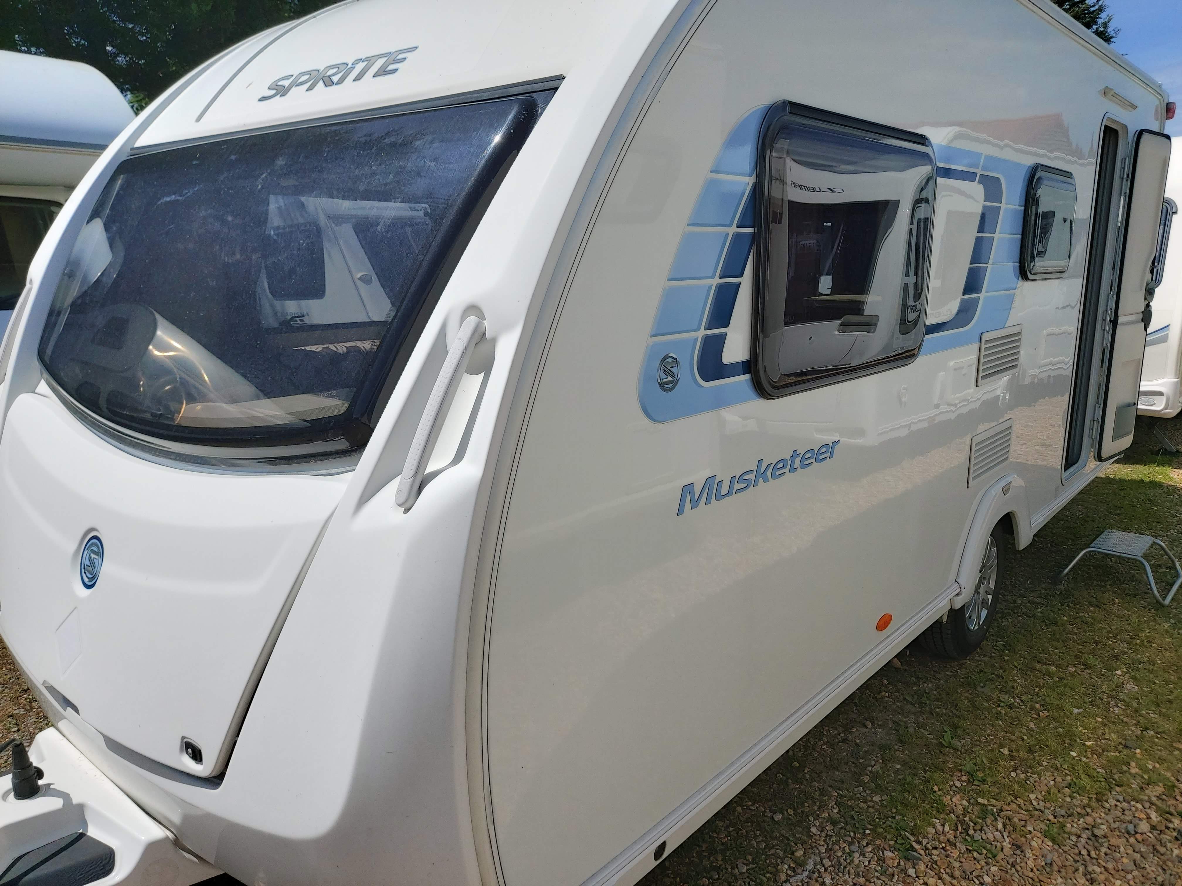 NOW SOLD 2012 Sprite Musketeer EB 4 Berth Rear Bunks Lightweight Caravan Motor Mover, Awning