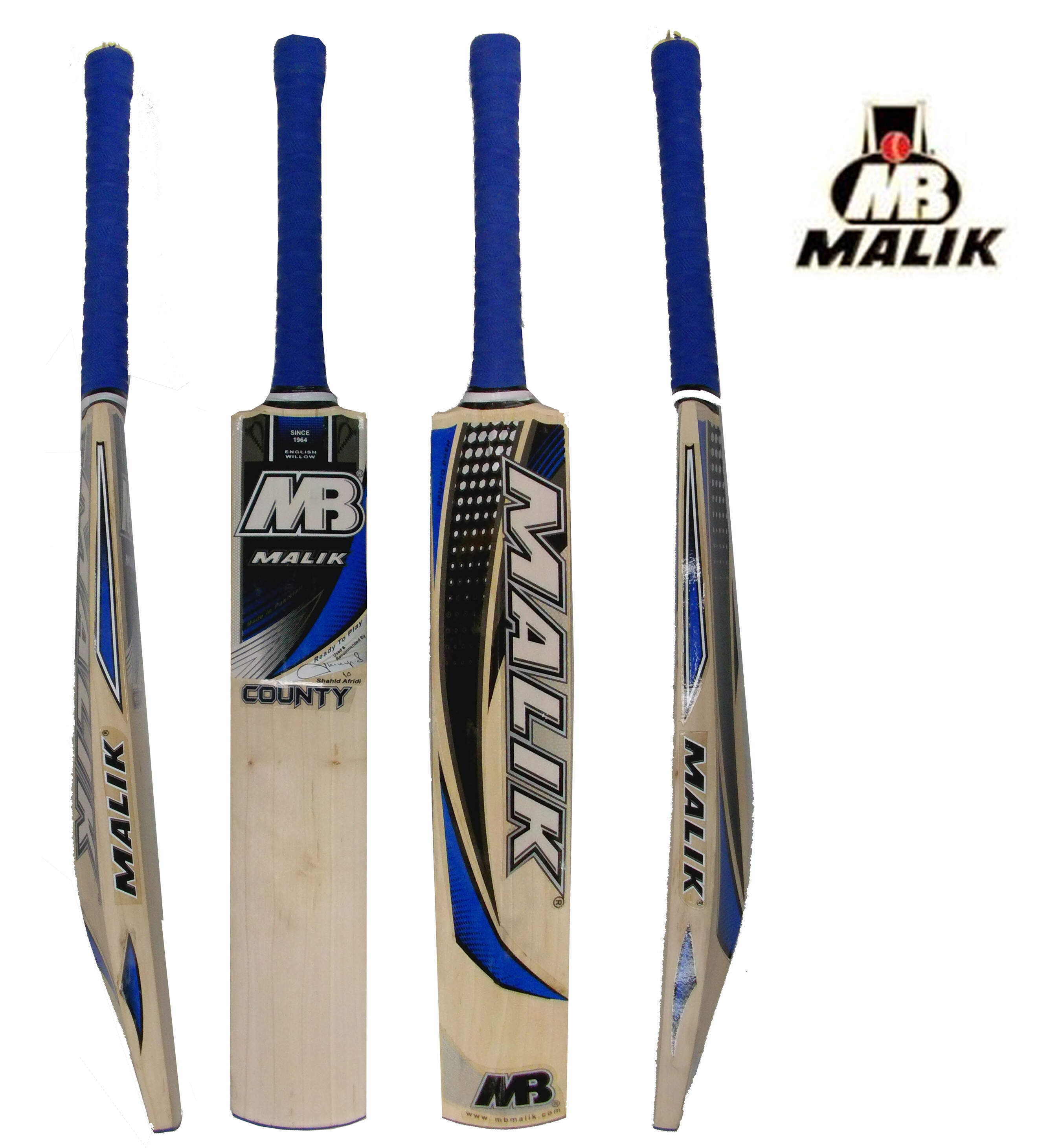 Mb Malik County English Willow Cricket Bat SH 2.8 Lbs Free Bag