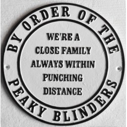 cast iron Peaky Blinders wall plaque
