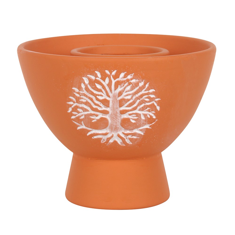Smudge Bowl - tree of life terracotta