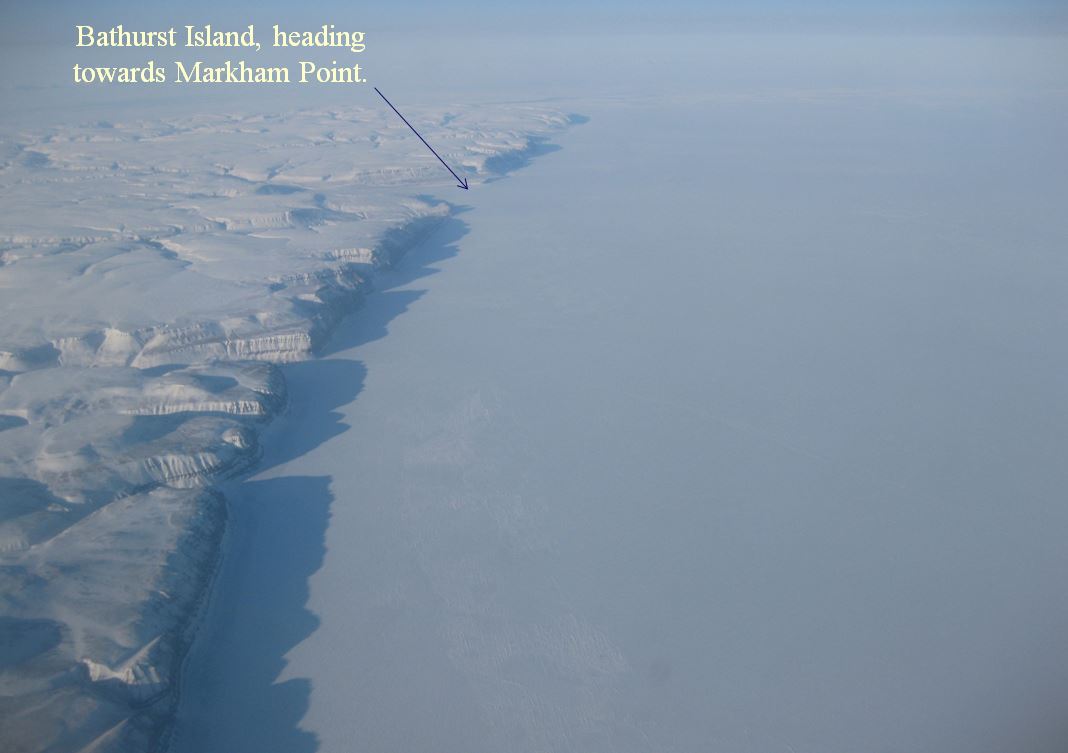 Picture taken shows the edge Bathurst Island & Markham Point from the air