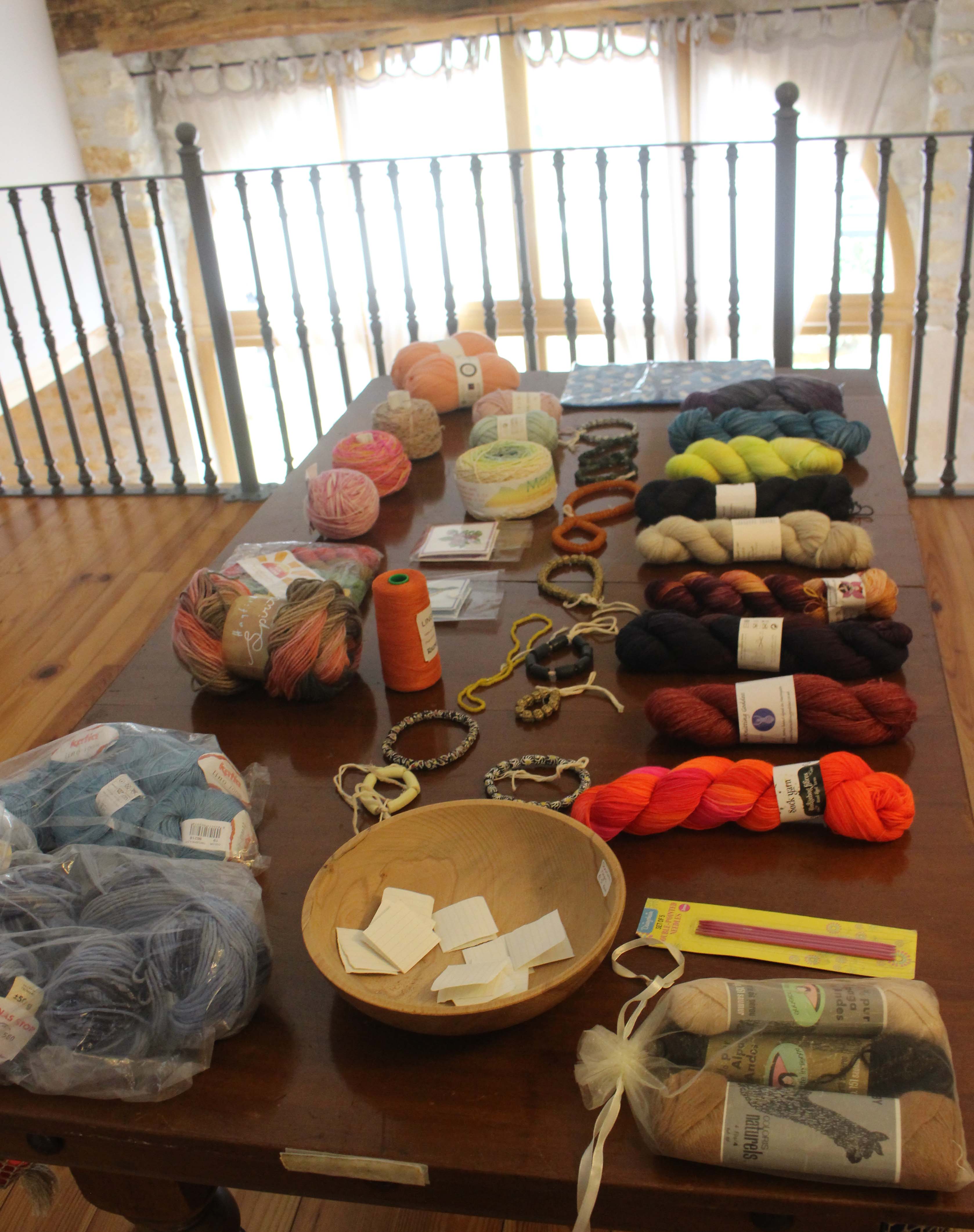 September knitting retreat - swap shop