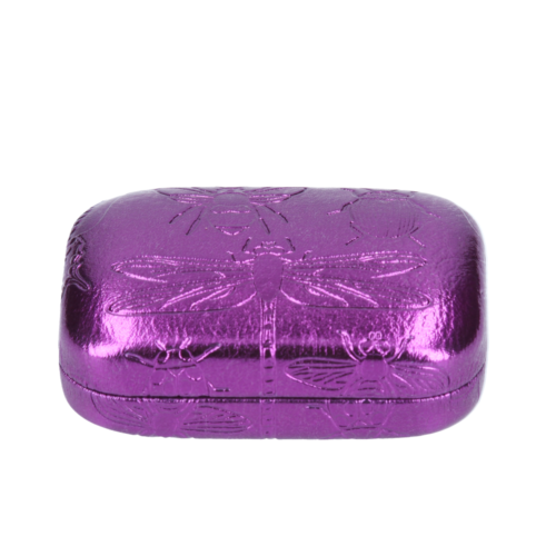 Mini Case/Pill Box in Pink Metallic