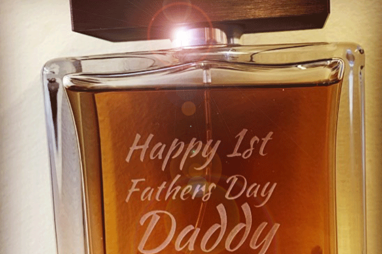 Etched after shave bottle - perfect for daddy's first Fathers Day