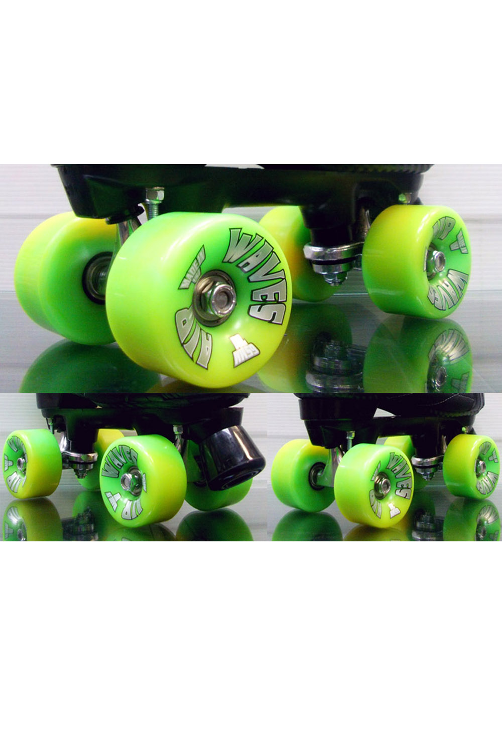 Air Waves Green/Yellow Swirl Wheels Pack of 4 and 8 Get 10% Discount See Description