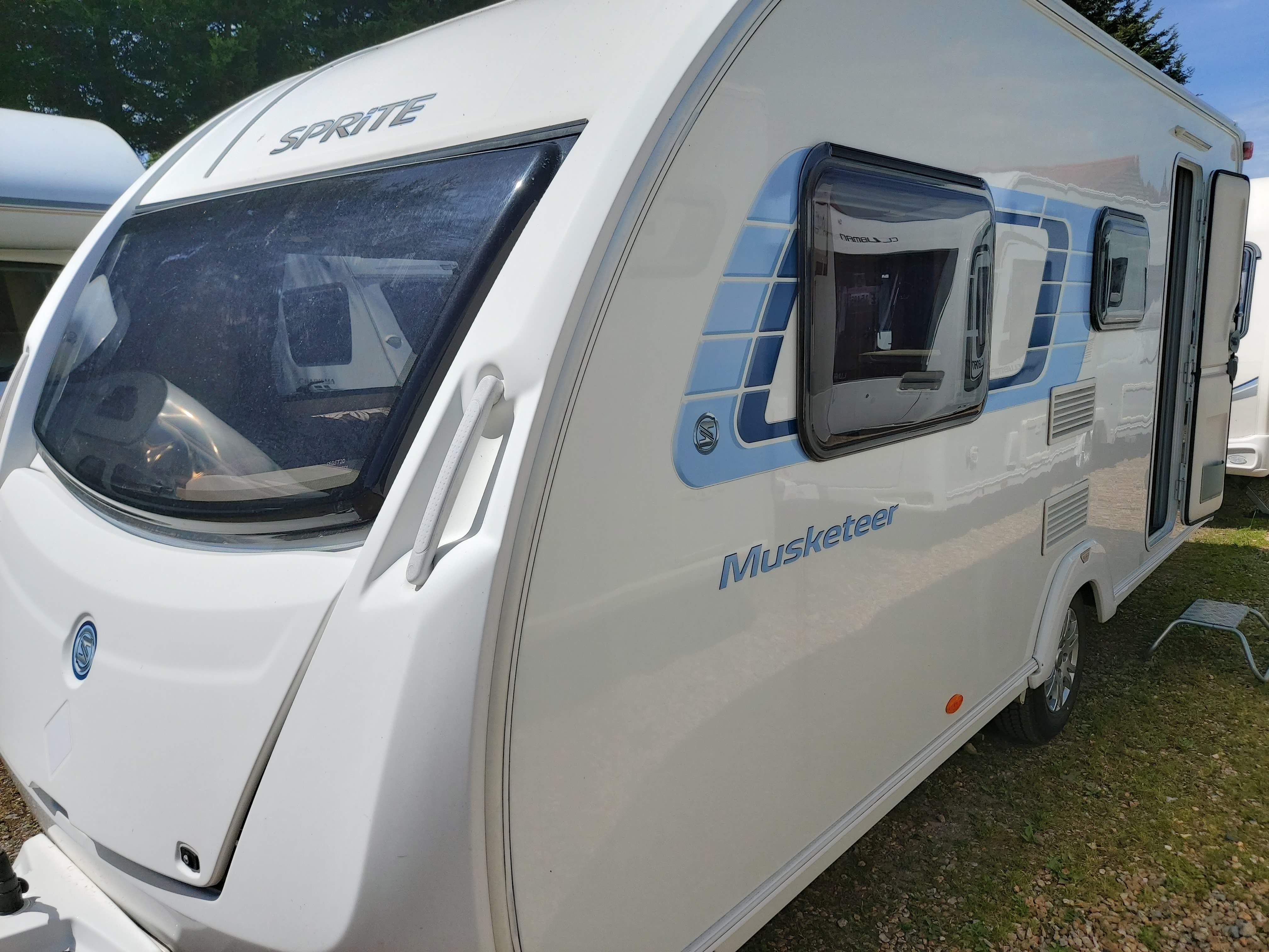 NOW SOLD 2012 Sprite Musketeer EB 4 Berth Rear Bunks Lightweight Caravan Motor Mover, Awning