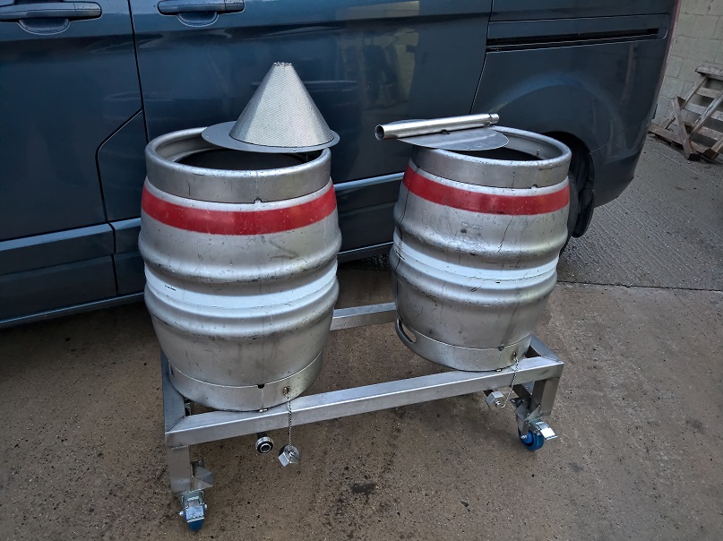 Home Brewing Brew House Pilot kit To fit Burner With Trolley and Wheels Keg Barrel Uk Made