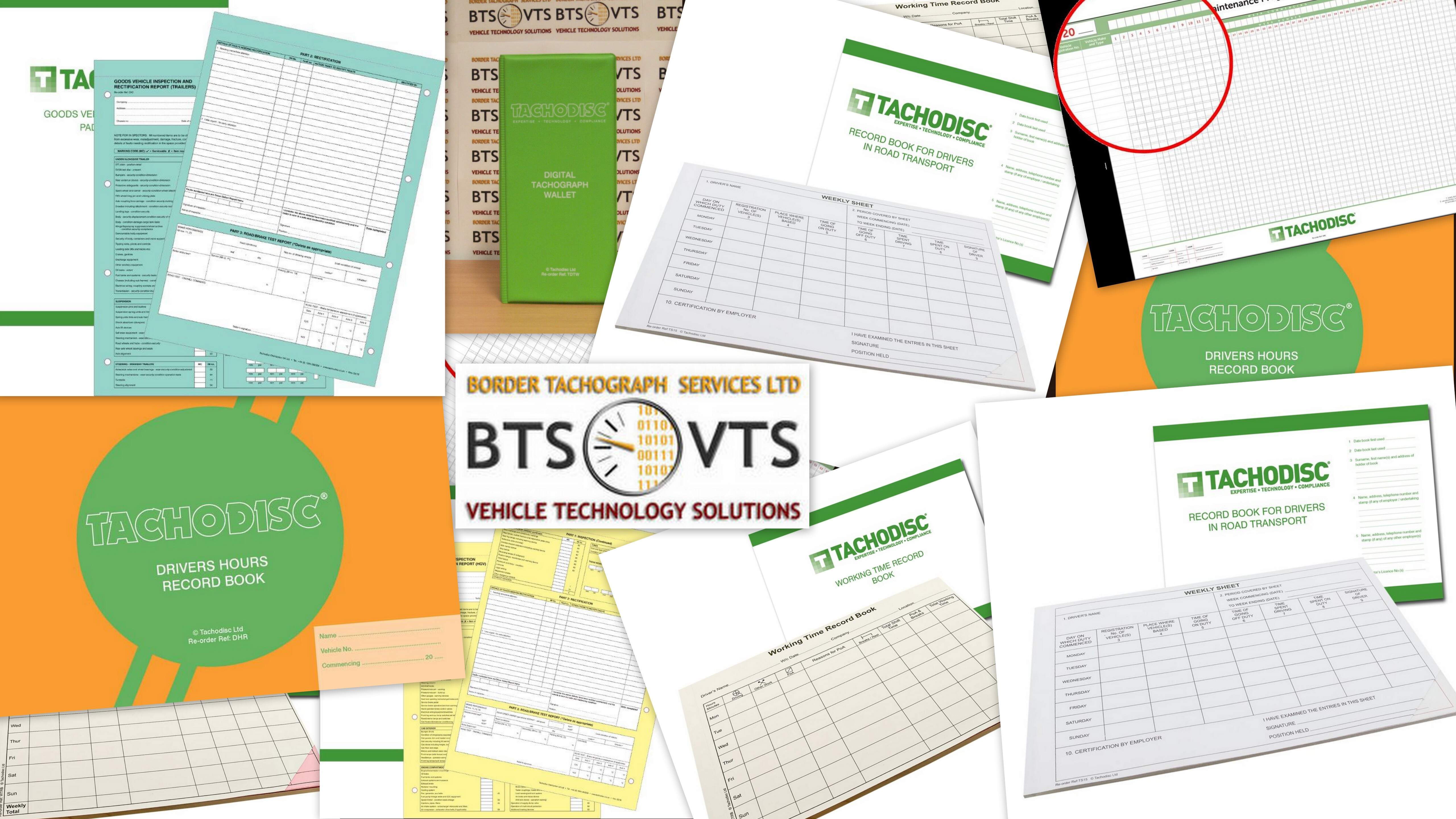 Picture of stationery sold by Border Tachograph Services Ltd