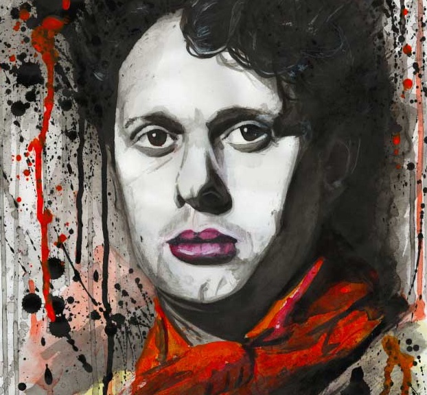 An ink of Welsh poet Dylan Thomas