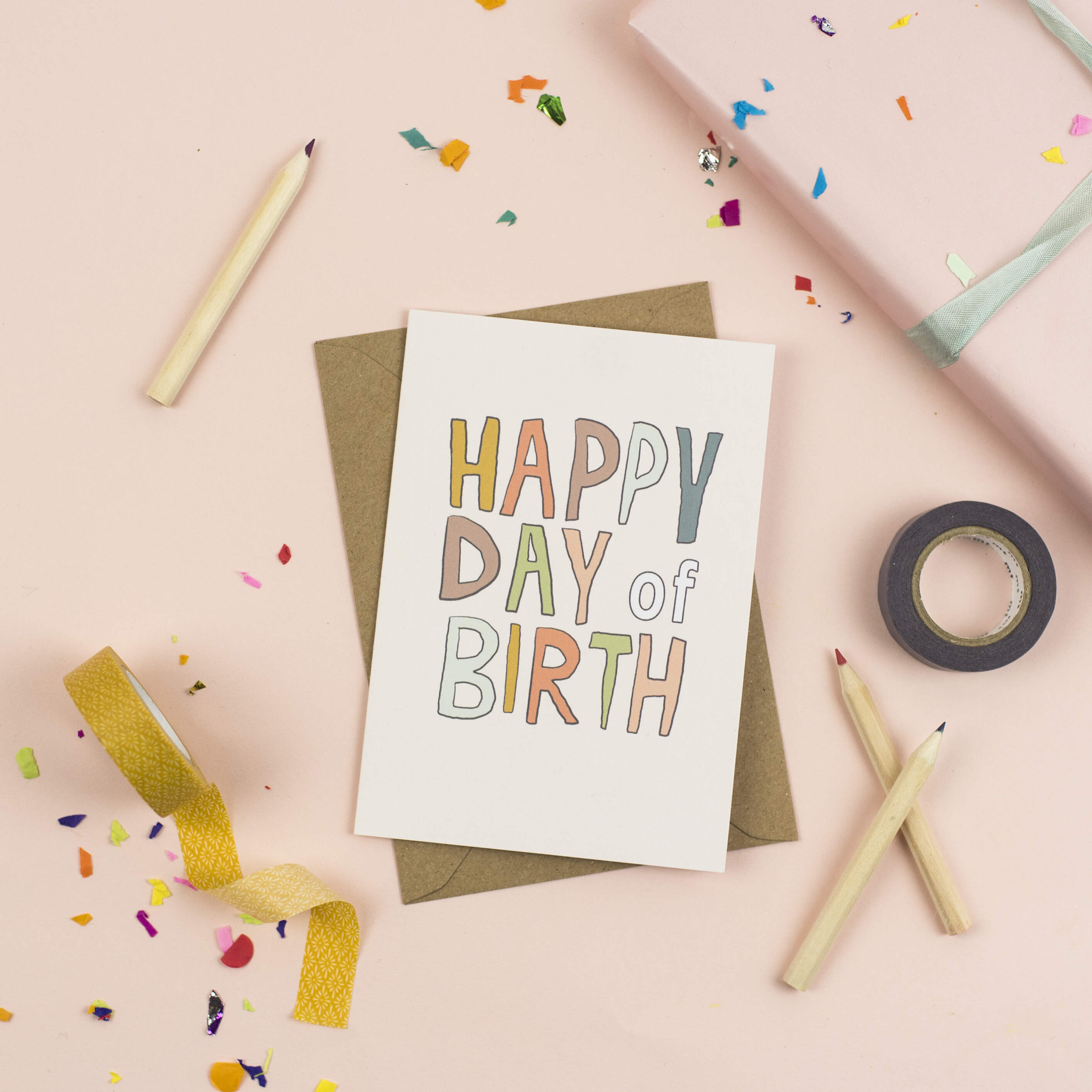 Happy Day of Birth Birthday greetings card