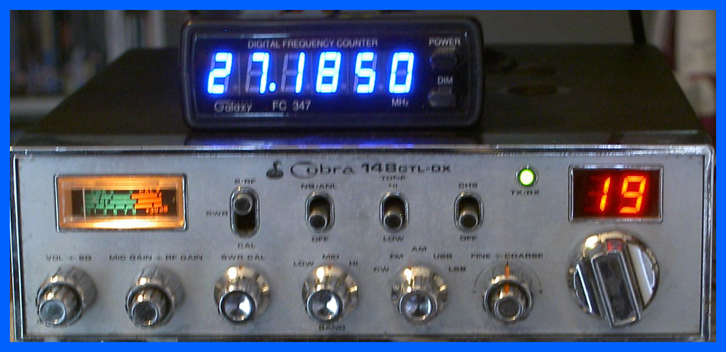 Cobra 148 GTL DX fitted with frequency counter.