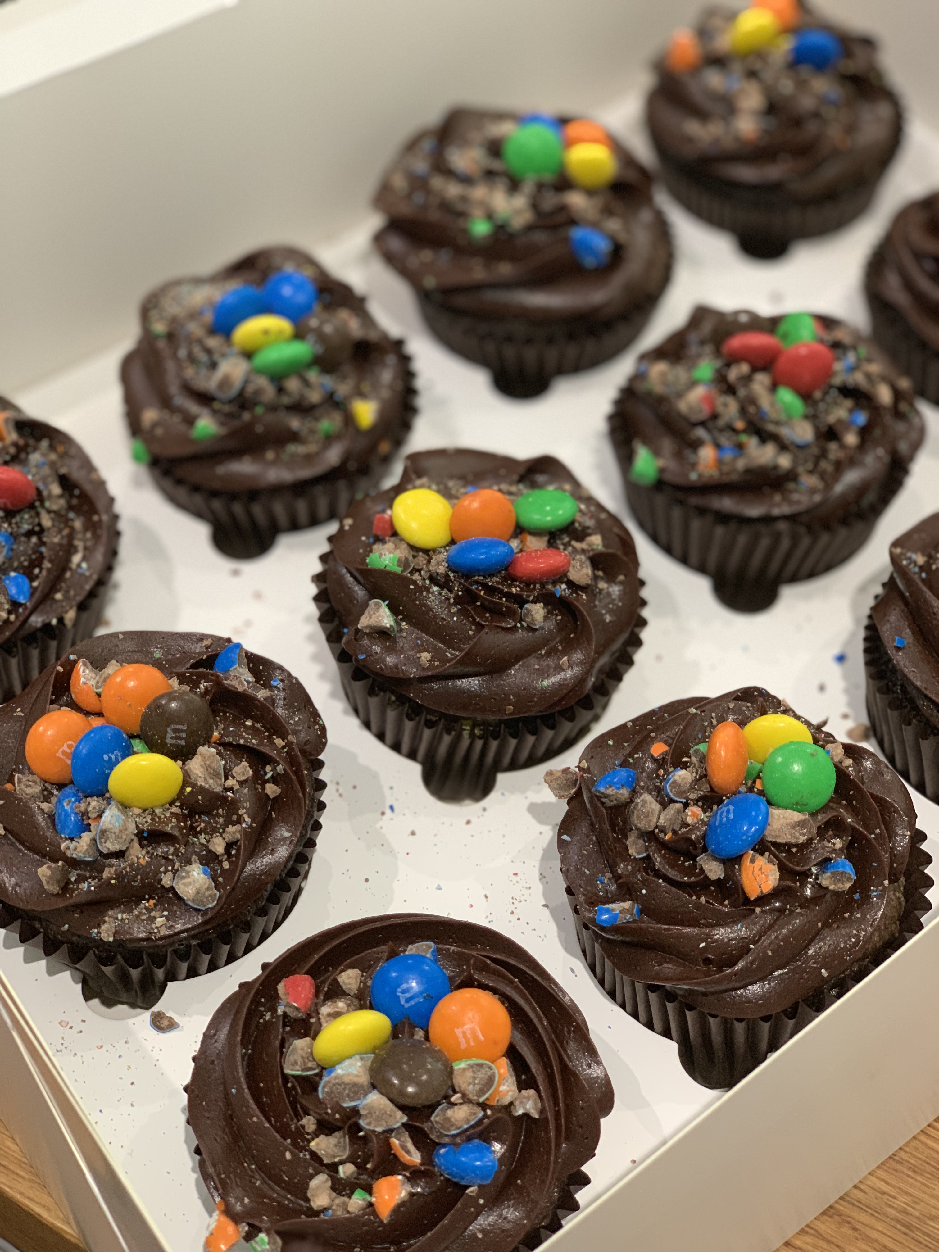 Smartie Chocolate Cupcake