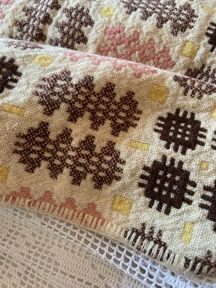 2 Lovely Reversible Welsh Wool Blankets