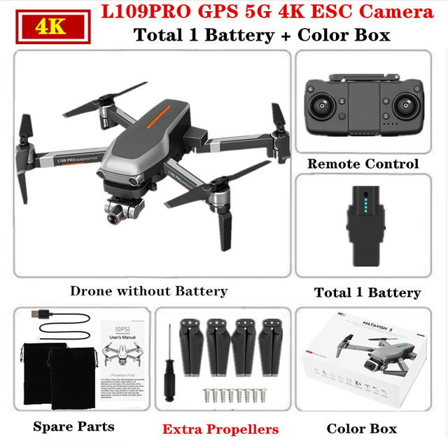 L109PRO GPS Drone 4K Quadcopter Mechanical