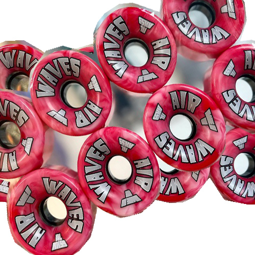 Air Waves red/white Marble Wheels