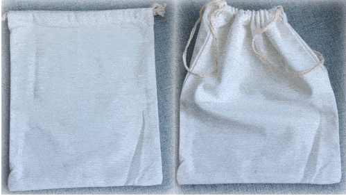Blank Organic Cotton Drawstring Bag - for Printing, Painting or Dyeing