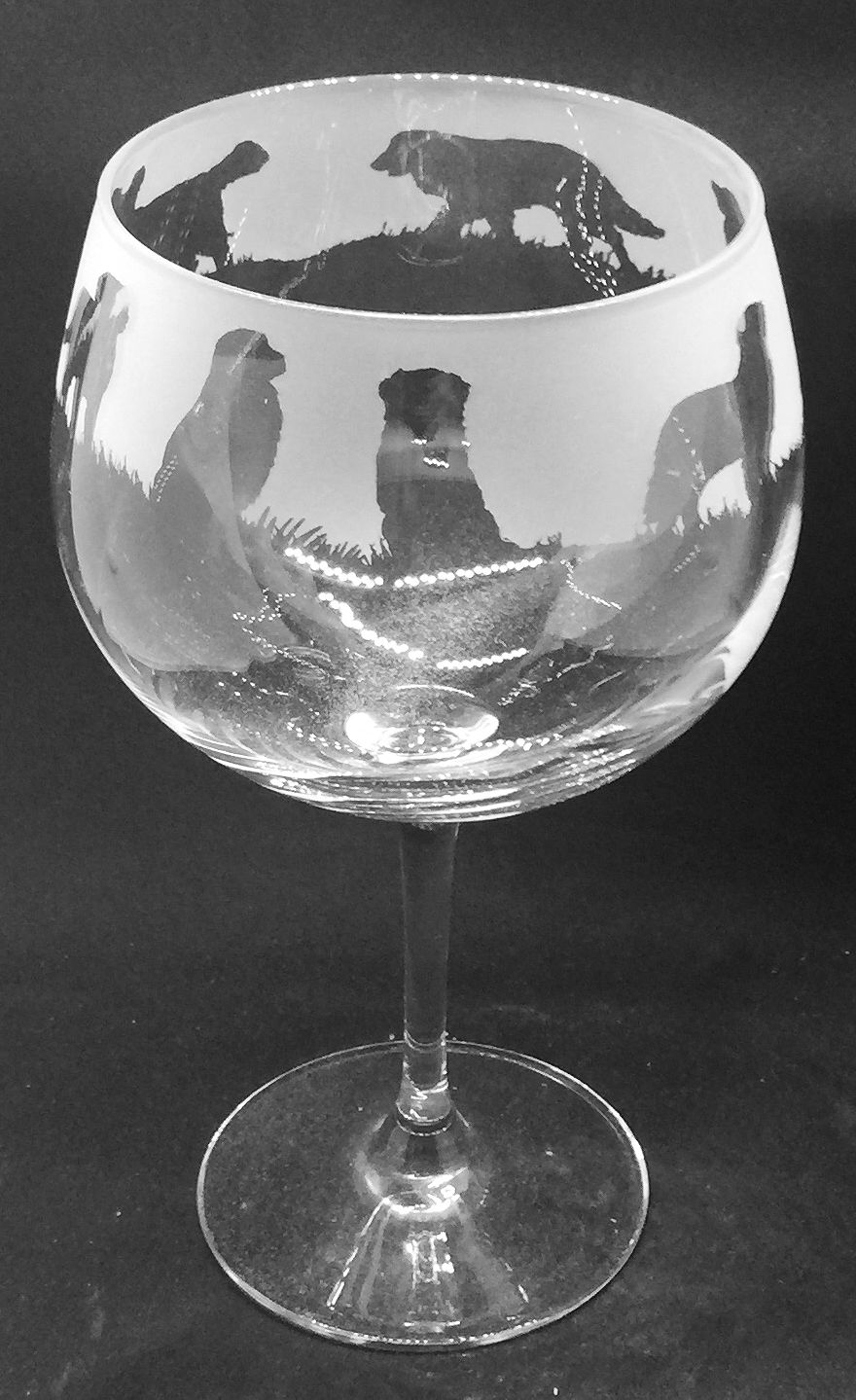 BERNESE MOUNTAIN DOG Frieze Boxed 70cl Glass Gin Balloon 