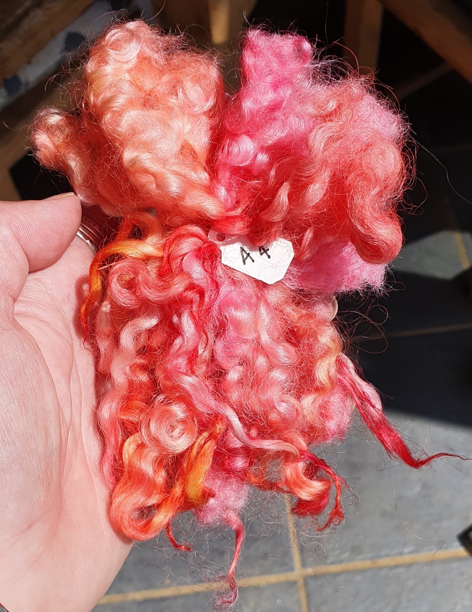 DYED Pink/Orange Curls