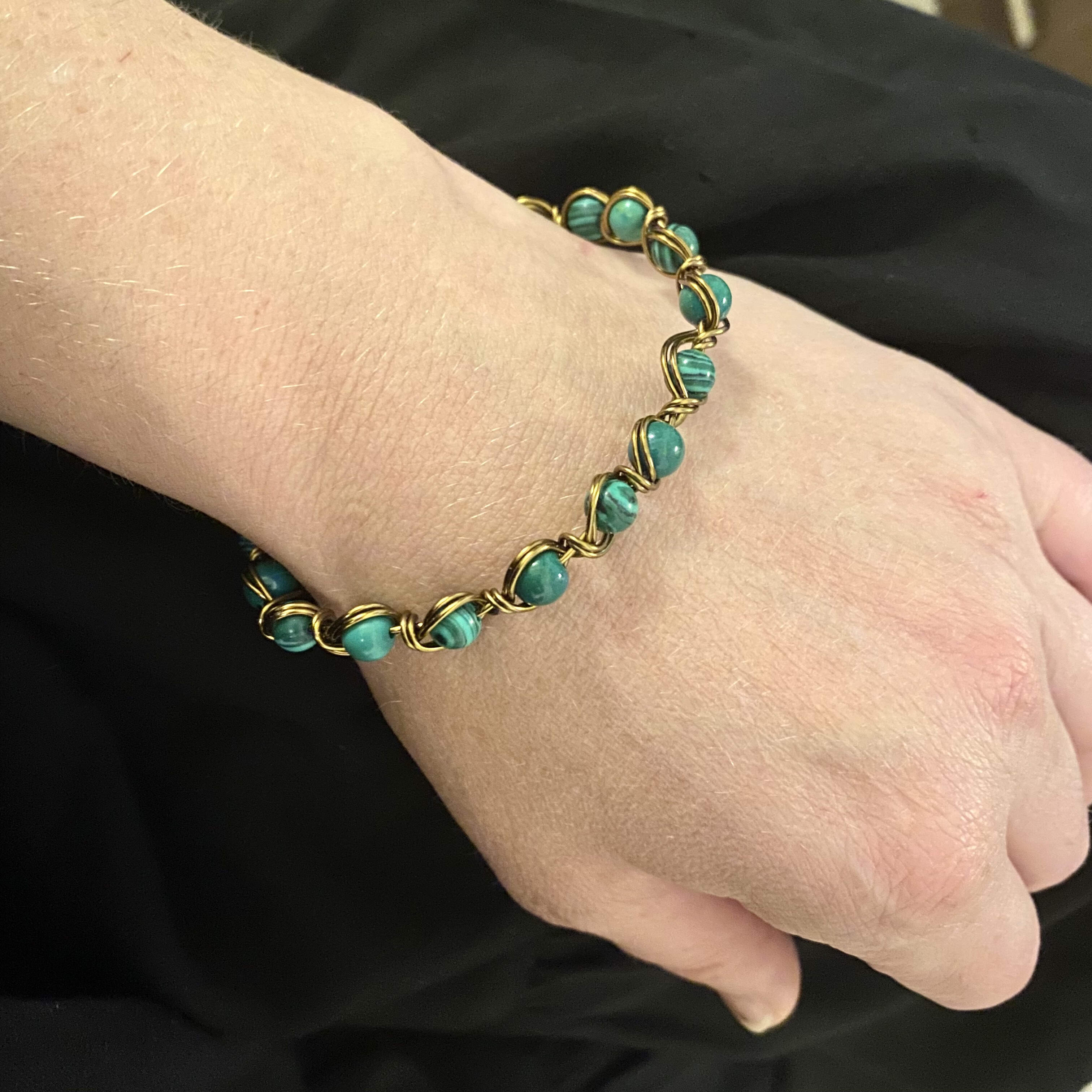 Multi bead plated bracelet