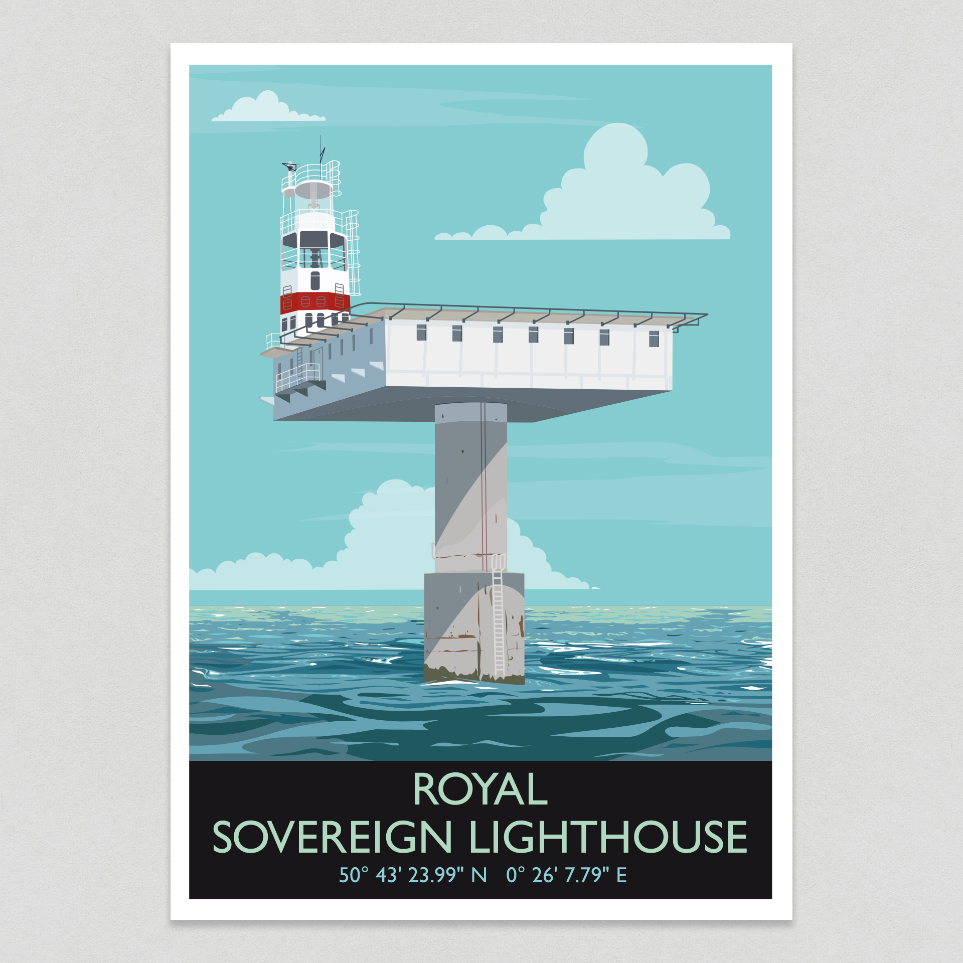 6 x Royal Sovereign Lighthouse Postcards
