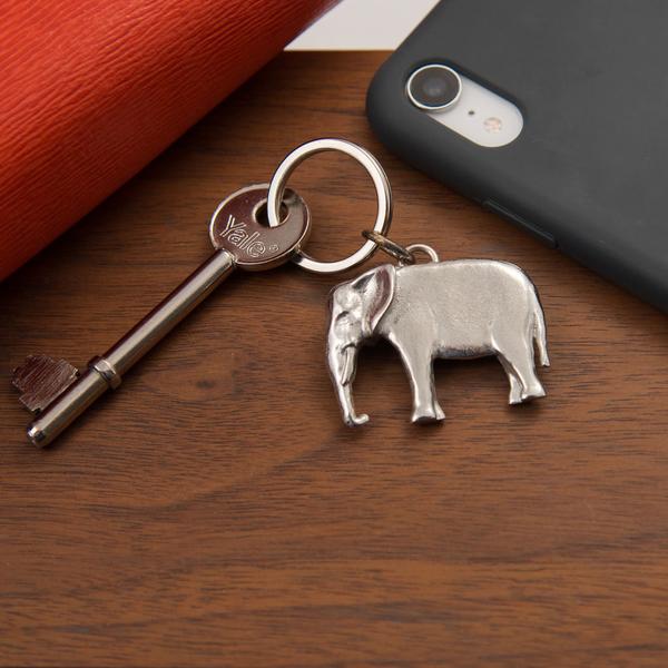 Pewter Key Ring - Elephant