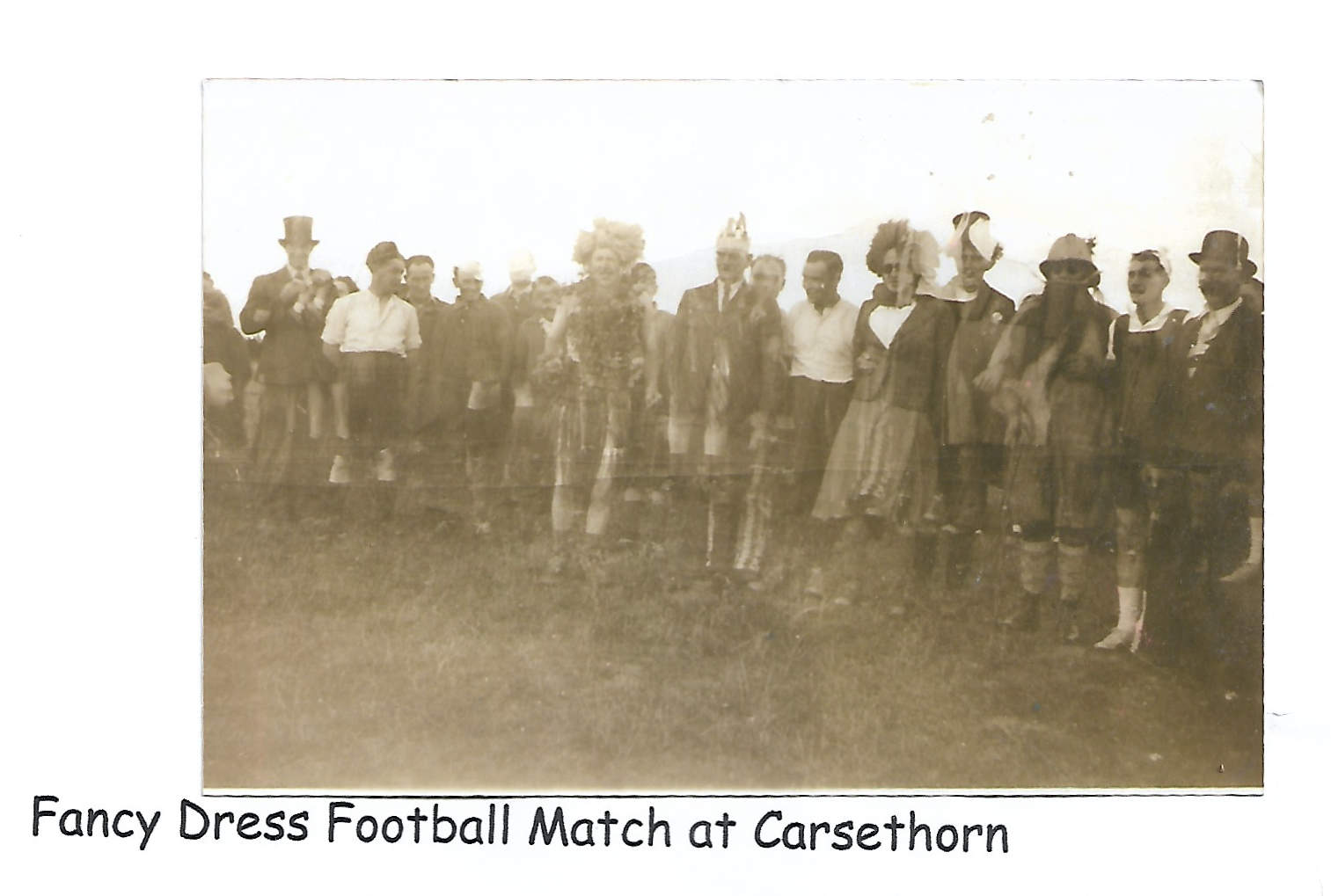 Fancy dress football match in Carsethorn