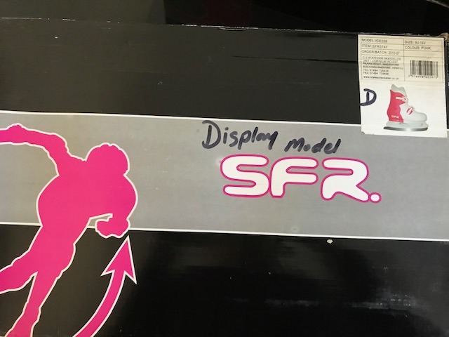 SFR Adjustable Ice Skates - White/Pink  Size UK 9j-12j  EX Display  No Return