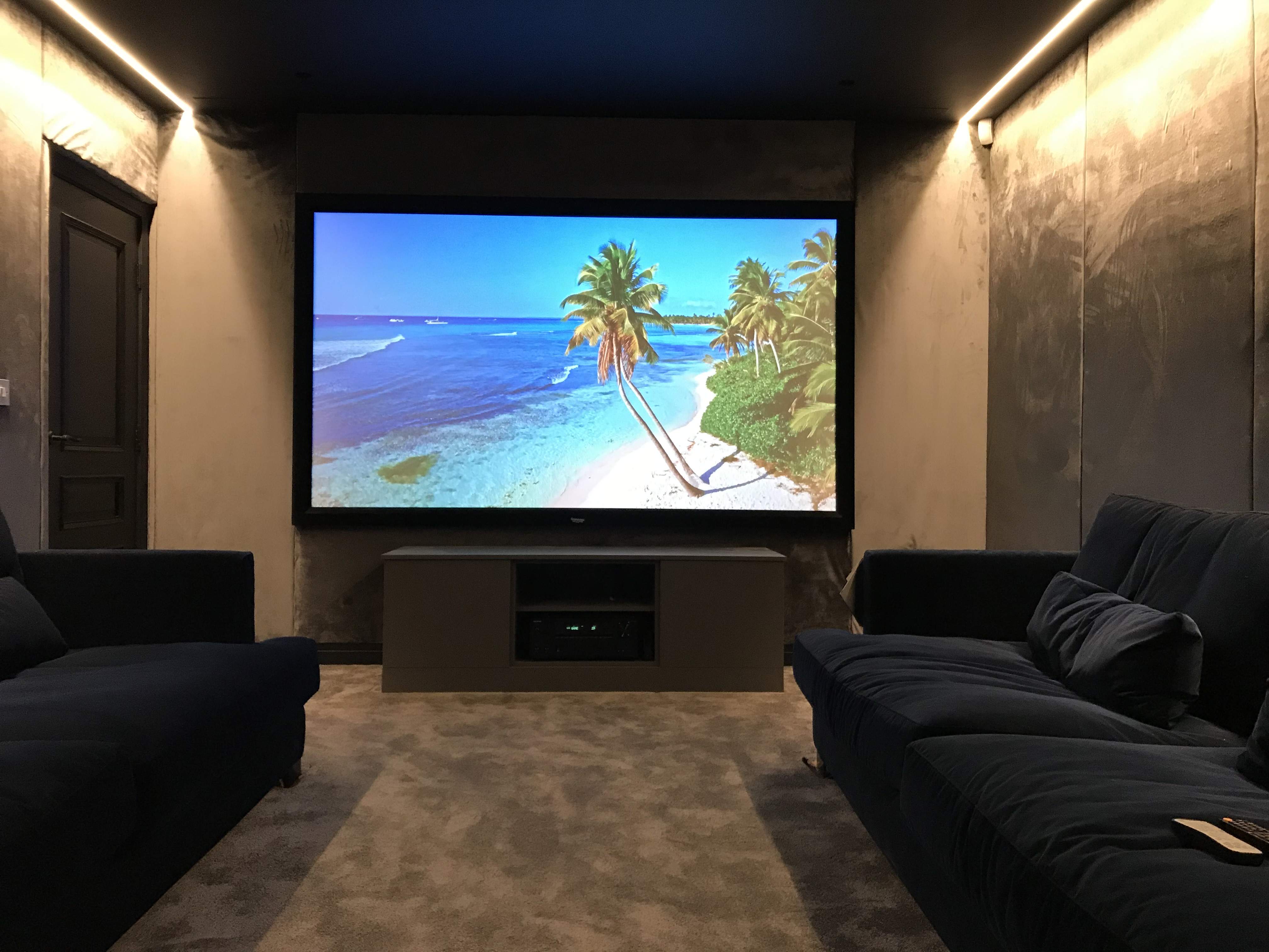 Grandview Cyber Fixed Frame Home Cinema Projection Screen 16:9 ACOUSTIC