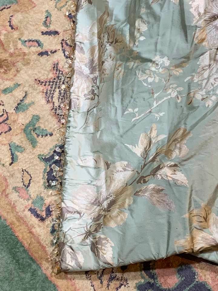 Very Wide Laura Ashley Silk Interlined Curtains W488 D206