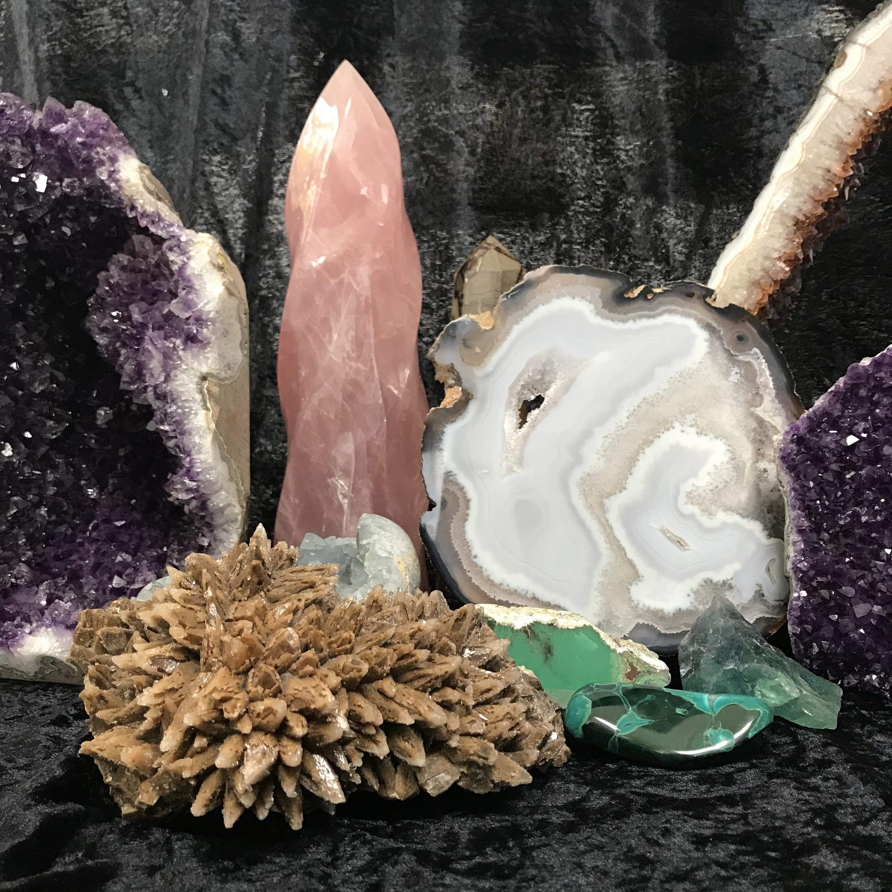 Large Rose Quartz Flame Free Form