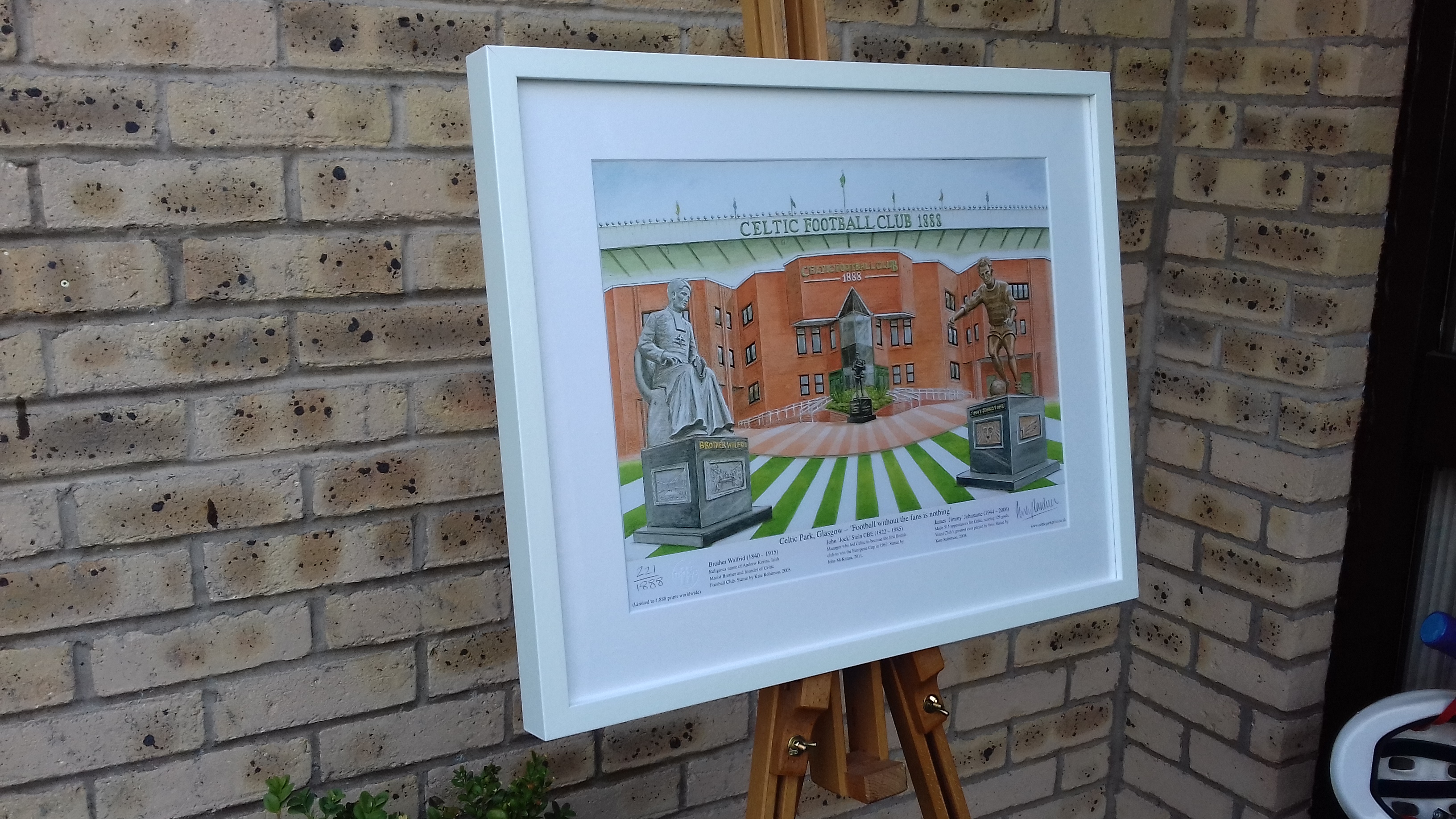 Framed 'Celtic Park - Football without the fans is nothing' art print