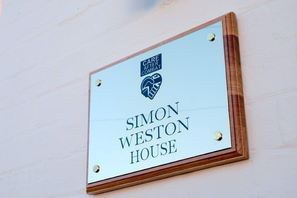 Building name plaque in brass #simonweston #careaftercombat