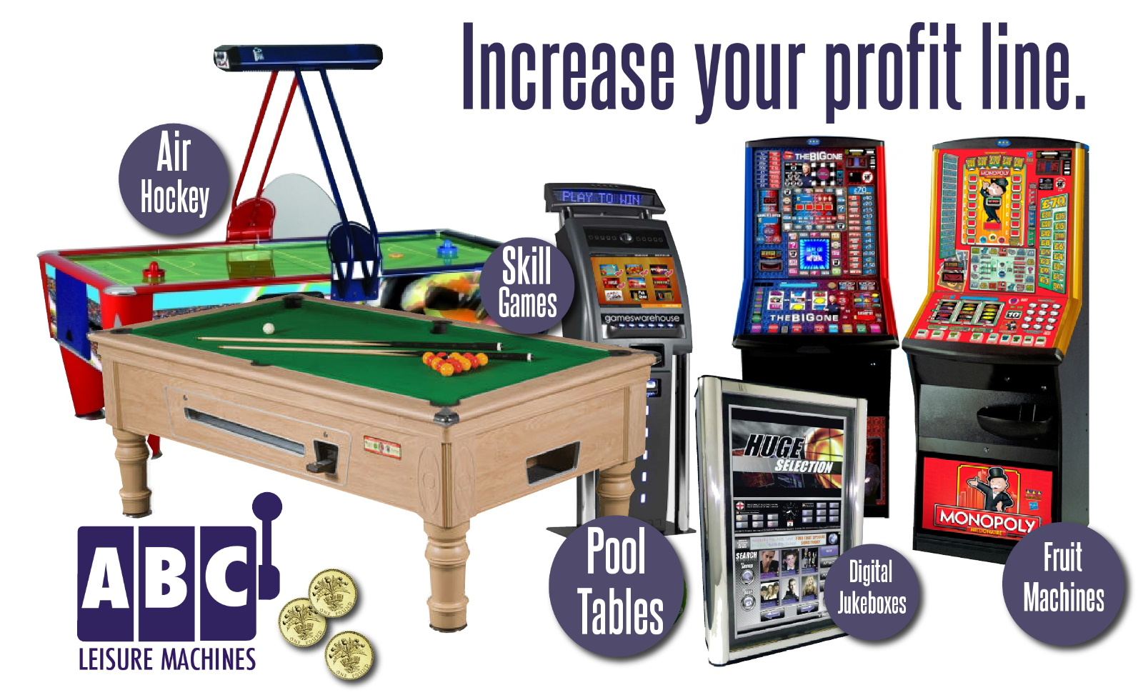 ABC Leisure Newton Stewart Dumfries and Galloway fruit machines, pool tables, slot machines