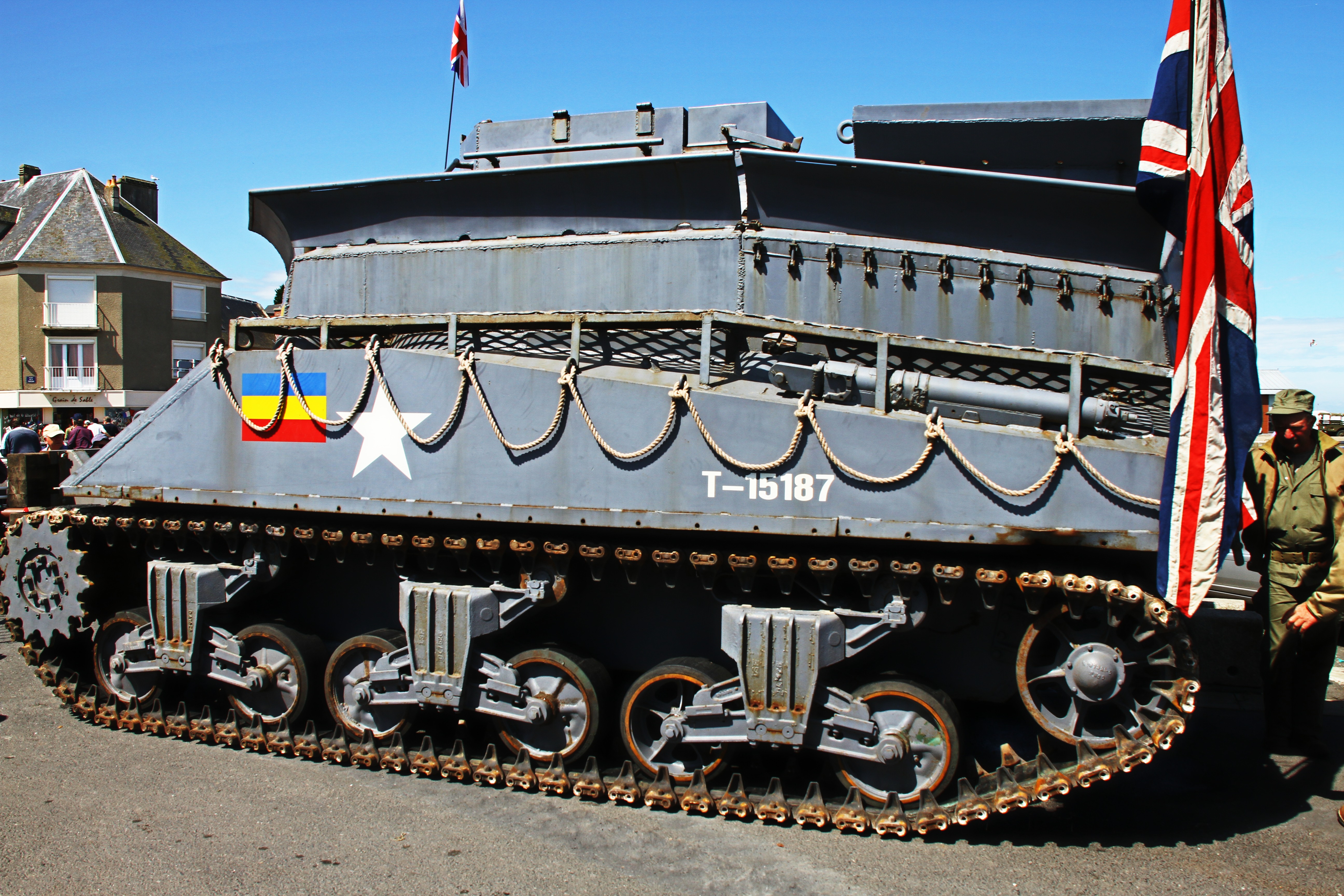 Beach Armoured Recovery Vehicle for pulling stuck tanks out of the drink