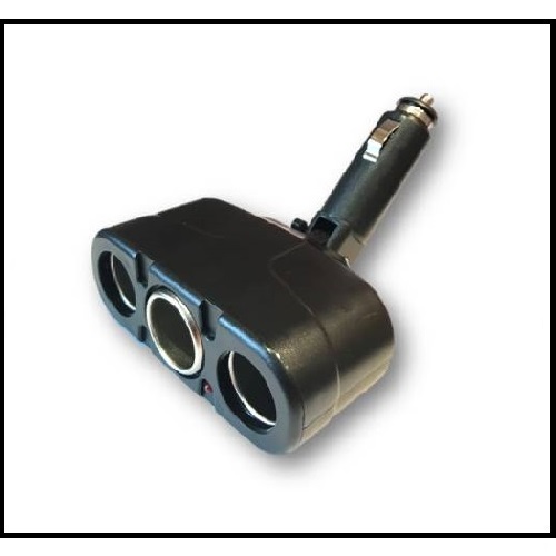 3 Way 12V DC Power Charger Adapter converts your vehicles auxiliary power socket from 1 to 3 sockets