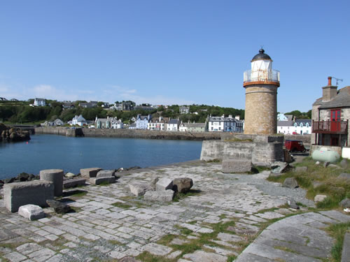 The beautiful harbour and old lighthouse of Portpatrick