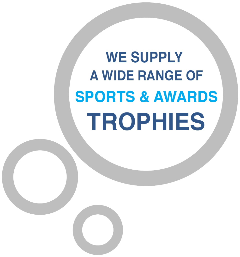 Sports and awards trophies from Quick Return Cleaners, Stranraer